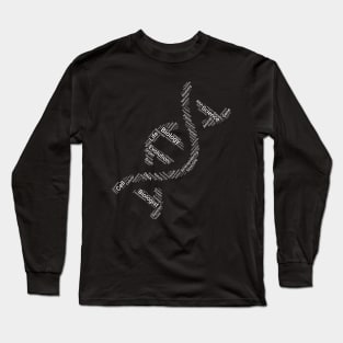 DNA Wordcloud Design Long Sleeve T-Shirt